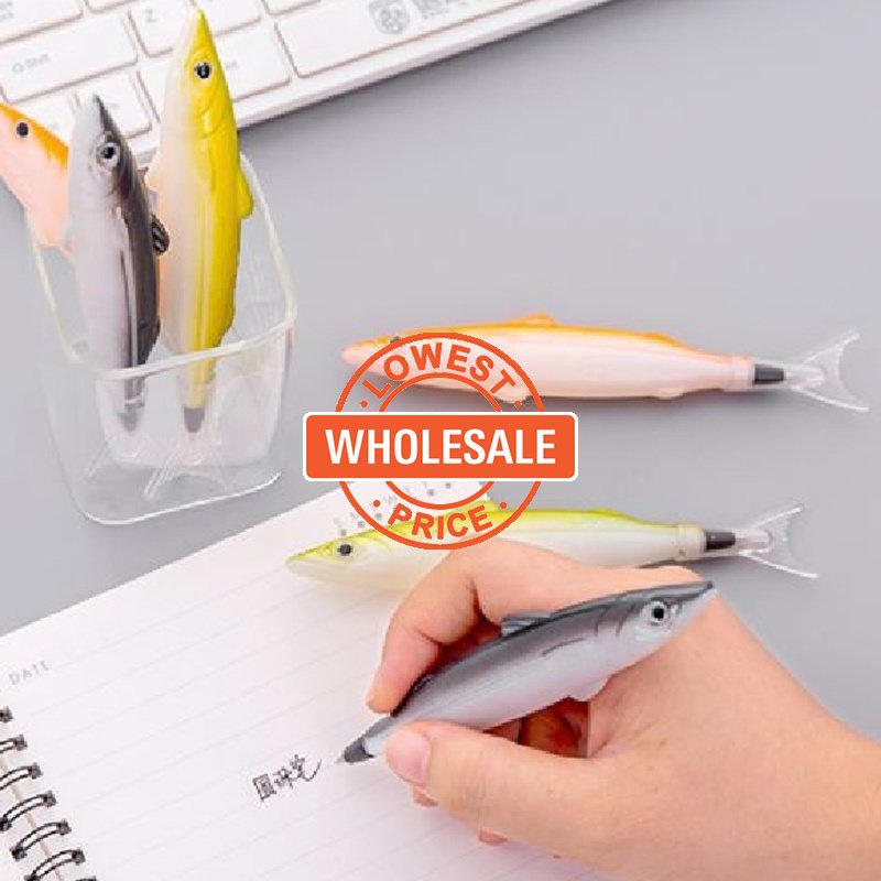 [Grosir] 0.5mm Pena Menulis Tinta Hitam Kreatif Kartun Fish Ball Pen Perlengkapan Menulis Kantor Sekolah Umum Lucu Hadiah Liburan Untuk Pelajar