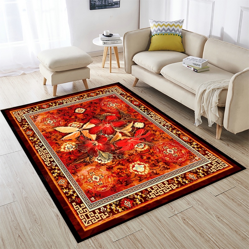 Karpet Lantai Karakter 4 Dimensi Karpet Ruang Tamu Bahan Bludru Halus Lembut Modern Karpet Lantai Motif Cantik Terbaru D1A1