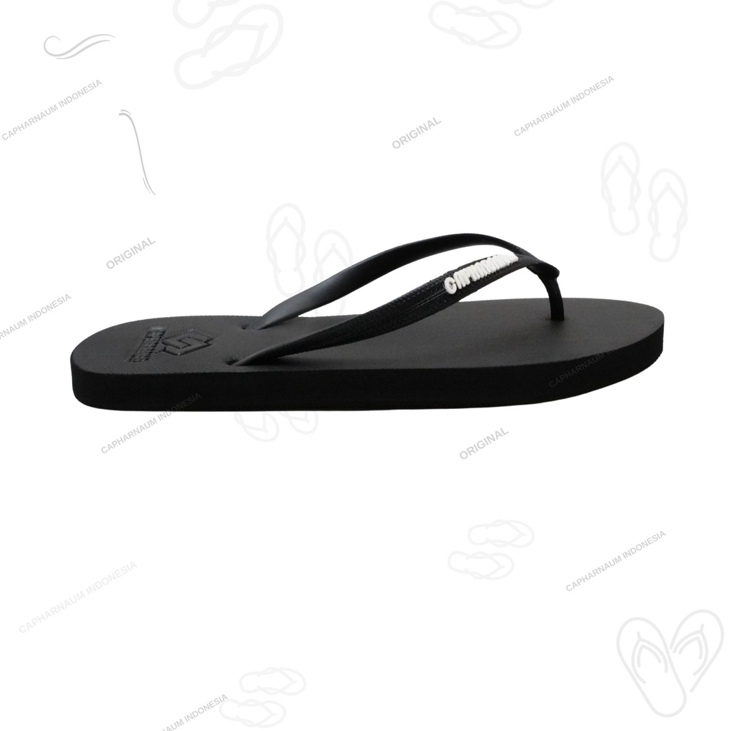 Capharnaum [NICE] Black On Black Sandal Jepit Wanita Simple Cozy