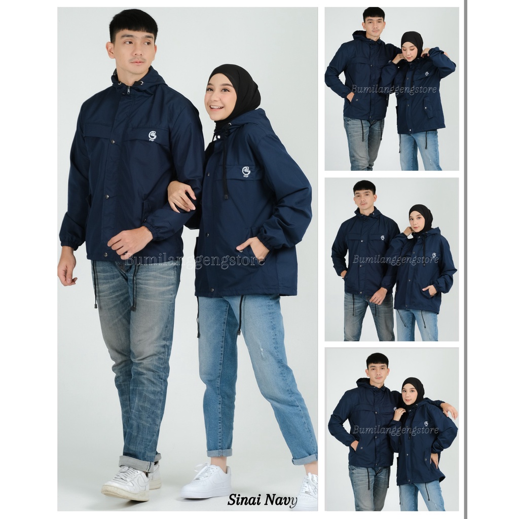 Jaket Couple Parasut Jumbo Waterproof Original FCF SINAI Size M L XL XXL / Jaket Gunung Pria Waterproof FCF