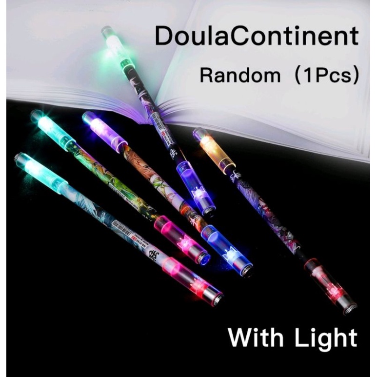 

Spinning pen pulpen LED pena putar plastik balance anti stress bolpoin rotating Dengan lampu Led