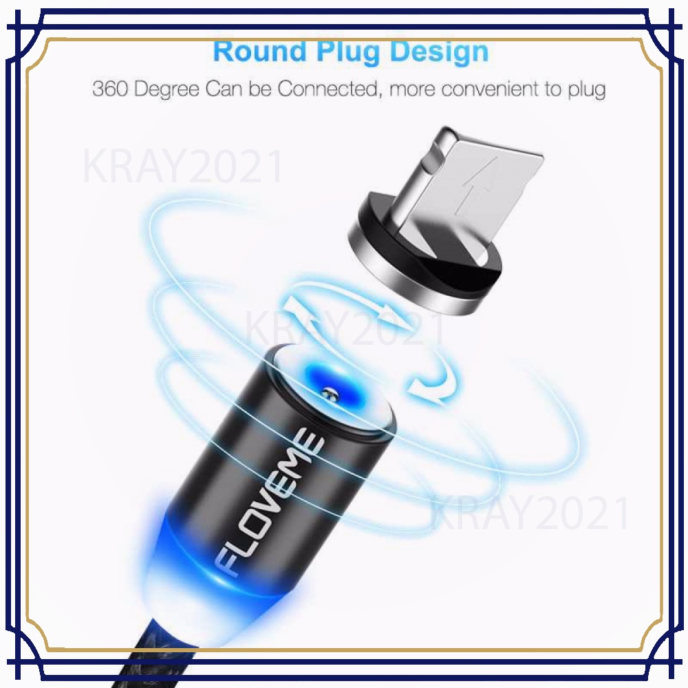Kabel Charger Magnetic USB Type C 1 Meter -CV695