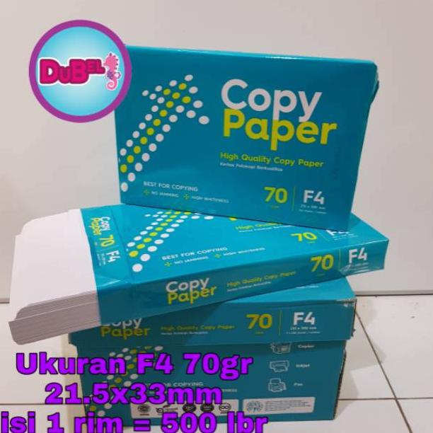 

KERTAS HVS F4 / FOLIO 70 GR COPY PAPER / HVS F4 MURAH / 1 RIM 500 LEMBAR TERLARISS...,,,,,