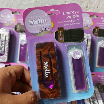 Stella Parfum Mobil Set and Refill Ungu Energyc Purple