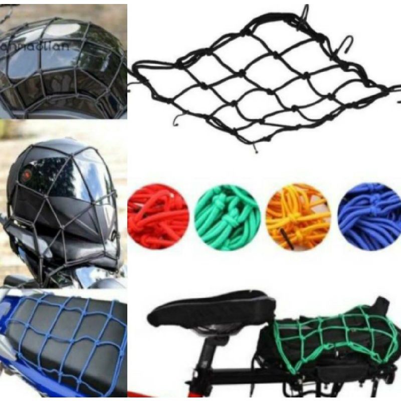 Jaring Barang Helm Jok Belakang Motor Serbaguna Universal