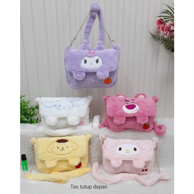 Tas Selempang Tutup Depan Lotso Melody Kuromi Pompompurin Cinnamoroll/Slempang Anak Perempuan