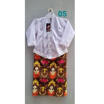 Booming Setelan Kebaya Anak TK/Paud/Kebaya Kartini/kebaya Putih/kebaya Encim/Size S