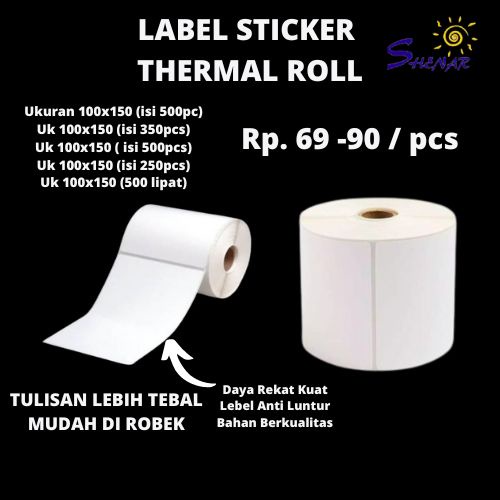 

HomeShenar168 COD LEBEL THERMAL 100X150 250ROLL / LEBEL OLSHOP/LEBEL THERMAL/PAPER ROLL/MURAH/LEBEL OLSHOP