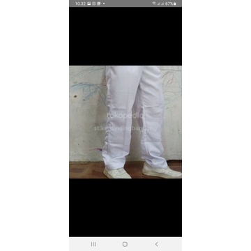 Celana Panjang Putih Pria Formal PNS Perawat Dinas Sekolah