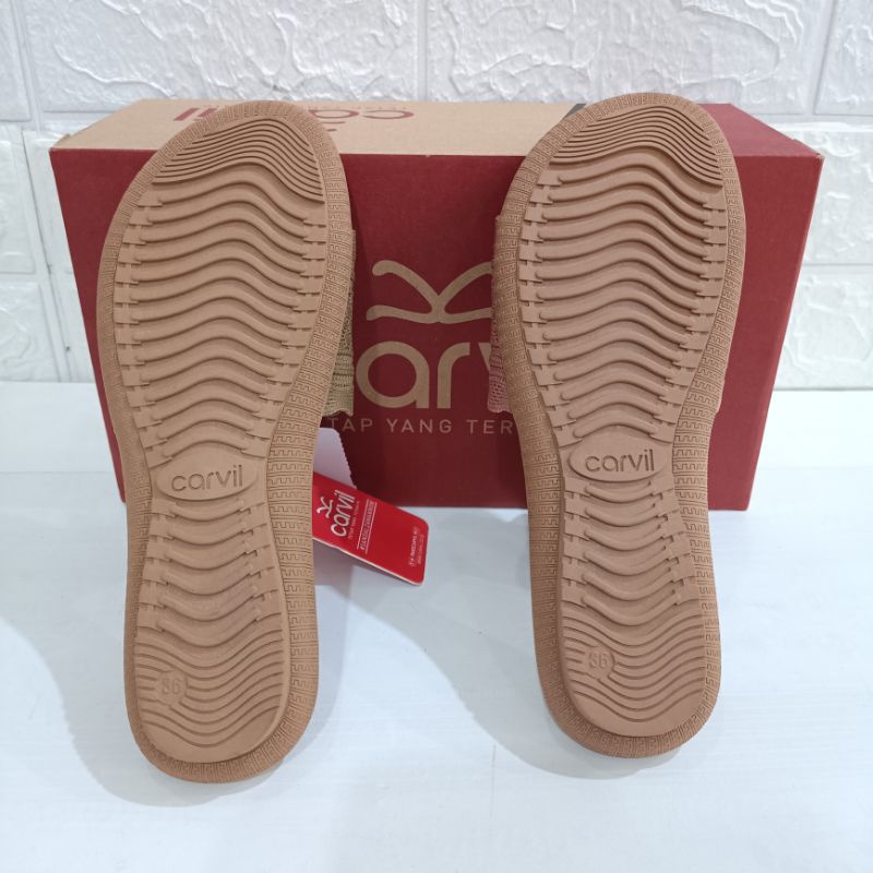 Sandal Flat Kokop untuk Perempuan Merk Carvil Tipe Alvena 01 L size 36-40 | Sandal Carvil Alvena 01 | Sandal Carvil Cewe Terbaru