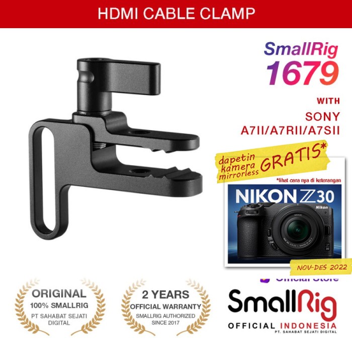 SMALLRIG CAMERA HDMI CLAMP LOCK DEVELOPED FOR SMALLRIG SONY A7II 1679