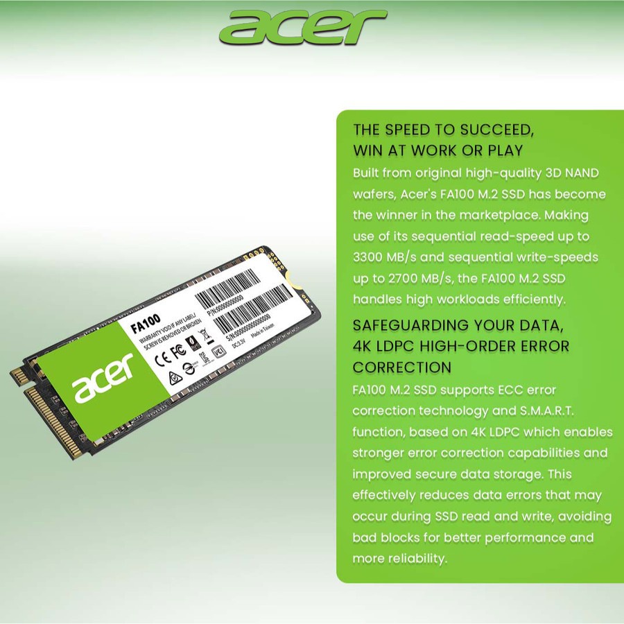 Acer FA100 SSD M.2 NVME 128GB