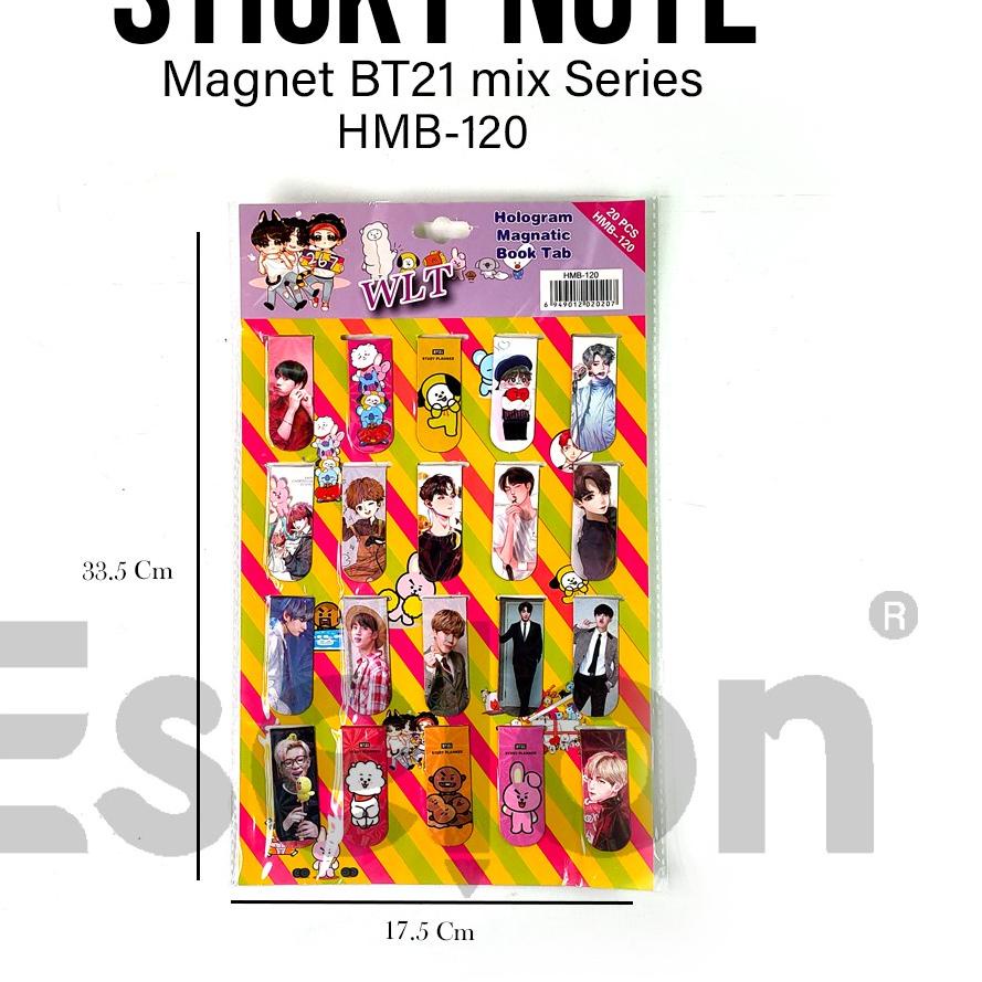 

わ 20pcs Pembatas buku magnet / stick note magnet / bookmark / stickey note magnet CX006 ㆁ