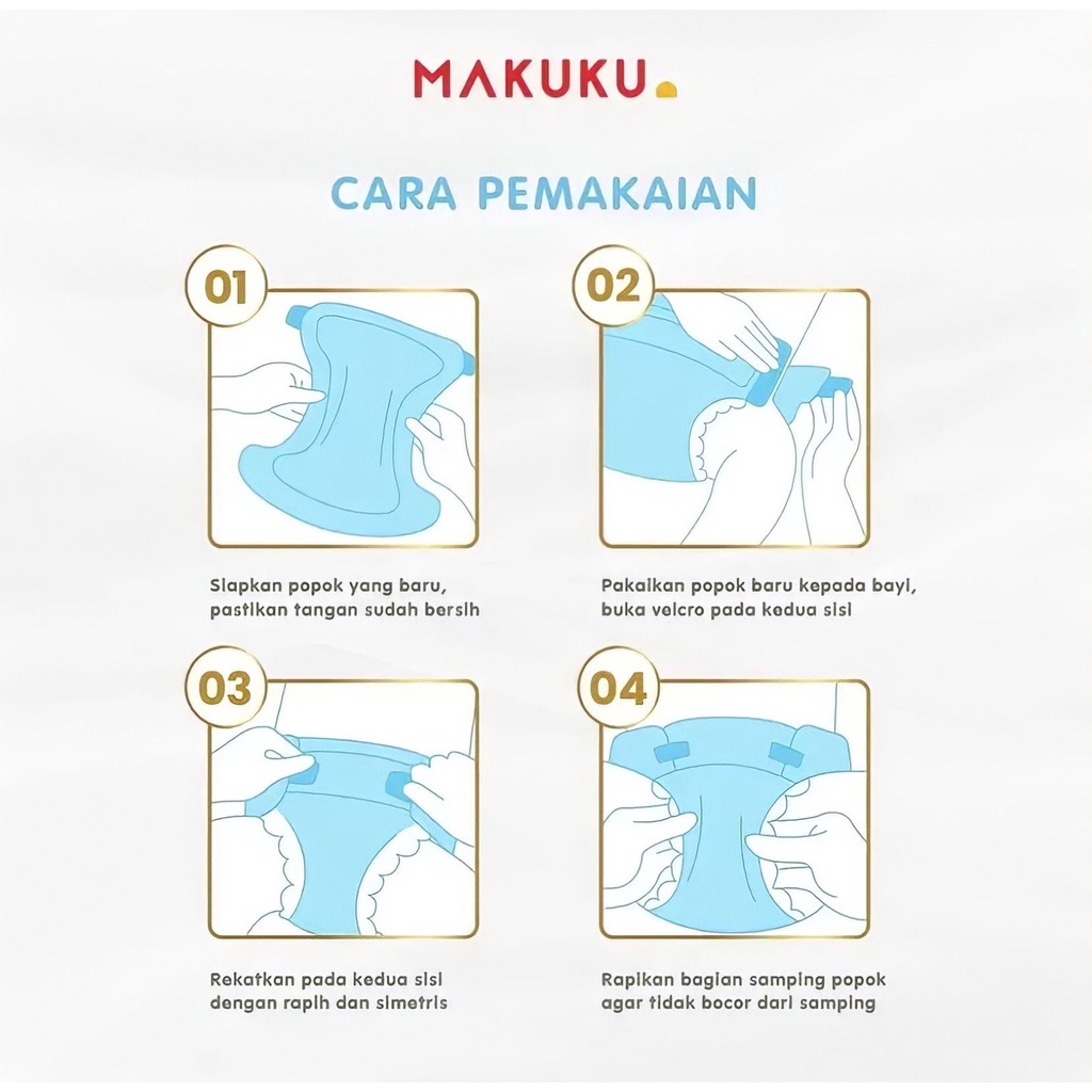 MAKUKU SAP DIAPERS NEW SLIM S38 TAPE