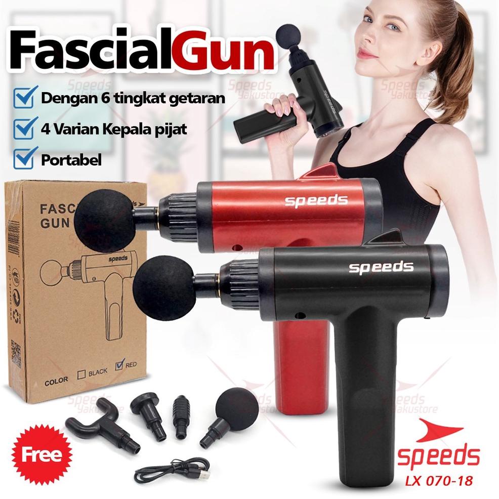 ジ SPEEDS ALAT PIJAT GETAR MASSAGE GUN MASSAGER GUN 070-18 ✍
