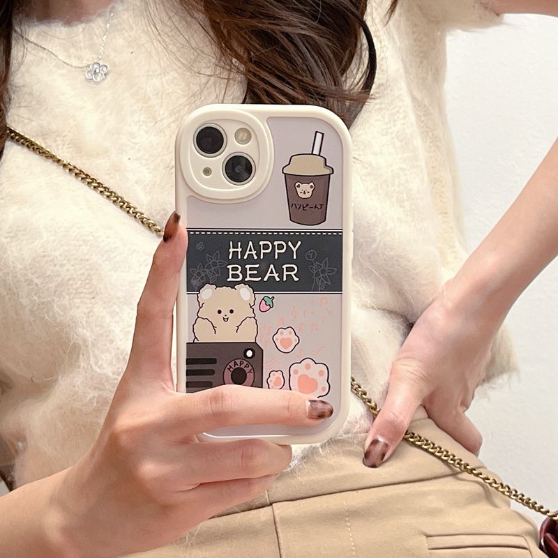 Couple Happy Bear Soft Case VIVO Y11 Y12i Y15 Y17 Y20S Y20i Y12S Y50 Y30i V9 S1 V9 Y19 Y91C Y93 Y95 Y01 Y15S Y15A V15 V11I Y21S Y21A Y21G Y21T Y33S Y16 Y22S Y35 V23E S1 Pro V5S