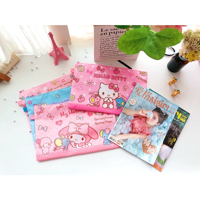 NAOMI - Michi Folder For A4 F4 Paper - Folder Kertas - Tempat ipad tab - tas ipad - forder sanrio karakter motif anak japan jepang