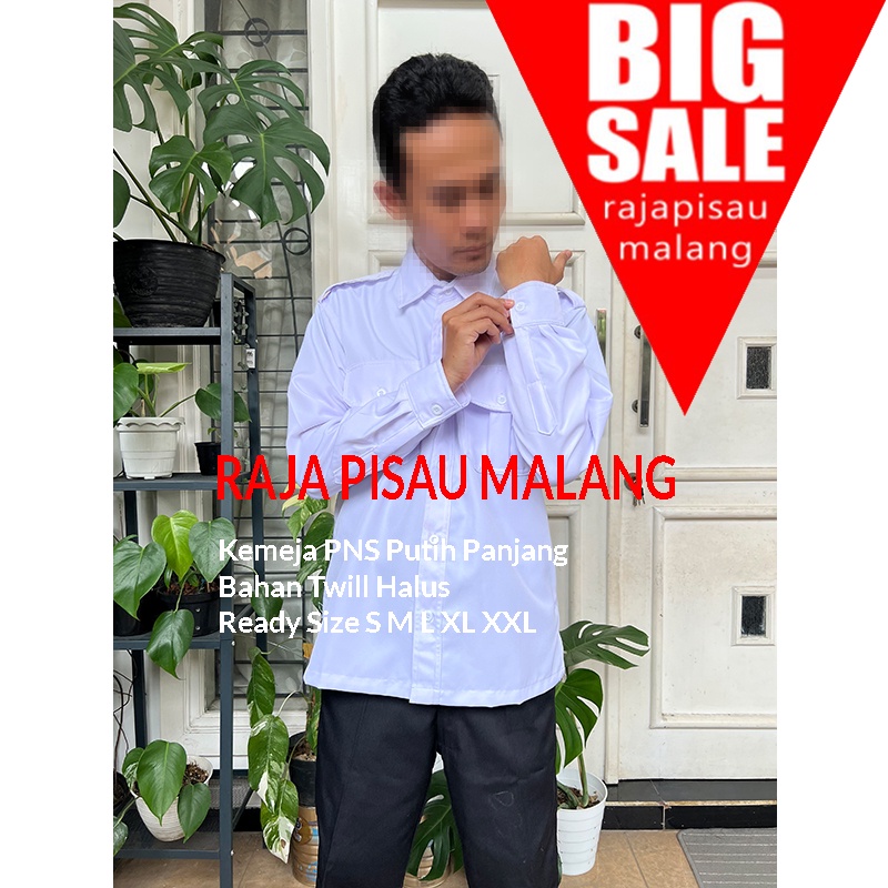 Setelan Kemeja Pns Putih Kemeja Pdh Putih Lengan Panjang Seragam Pns Putih Baju Pns Kemeja Kerja Putih Pria Bahan Twill Pakaian