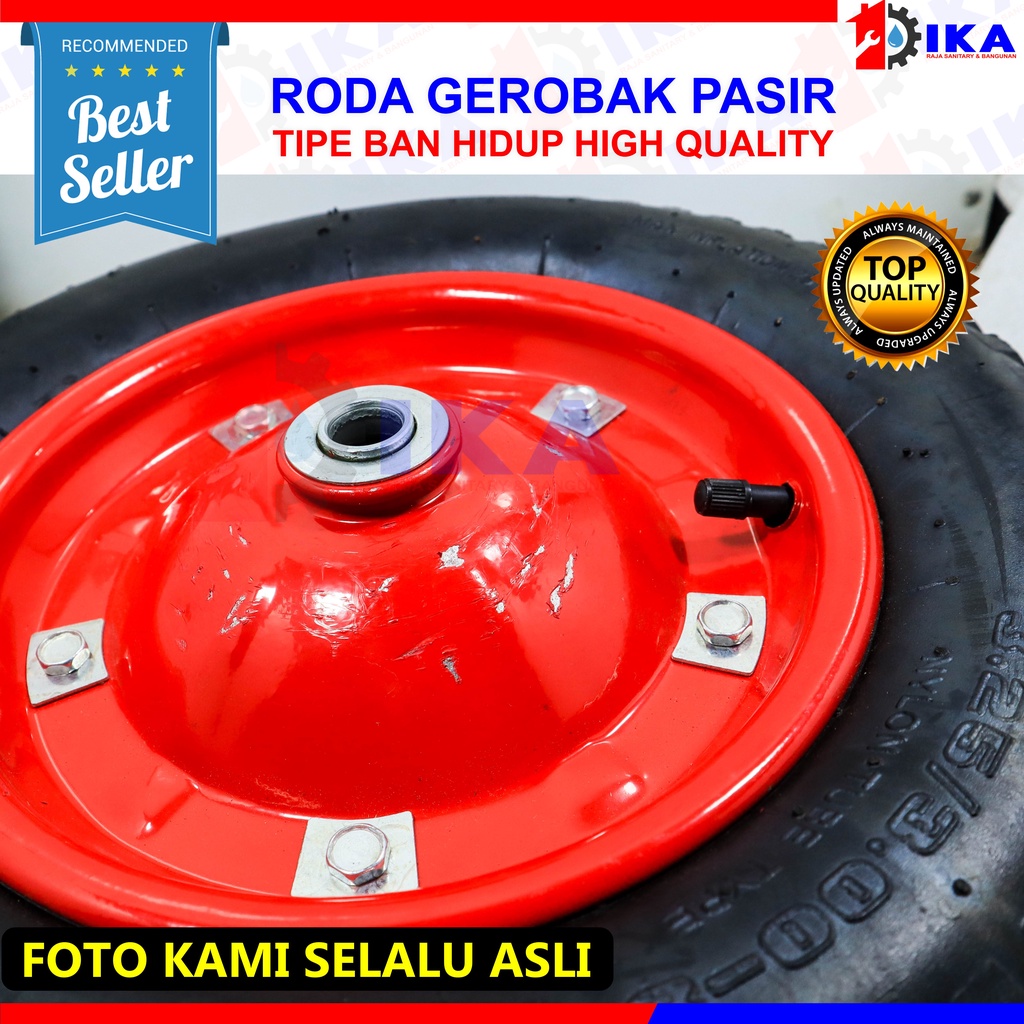 Roda Gerobak Pasir Original Ban angin / Ban Gerobak Dorong Roda Sorong Model Arco artco Pasir Karet Pompa