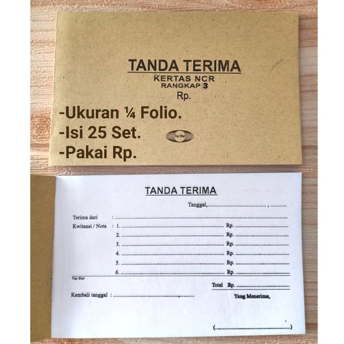 

[12pcs] Buku Folio Tanda Terima NCR Rangkap 3