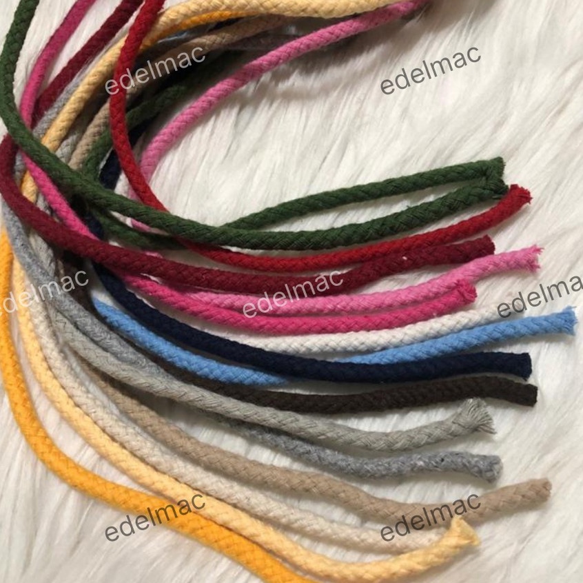 1m | Ecer Tali Katun Macrame | Braided Cotton Rope Colorful | Part II