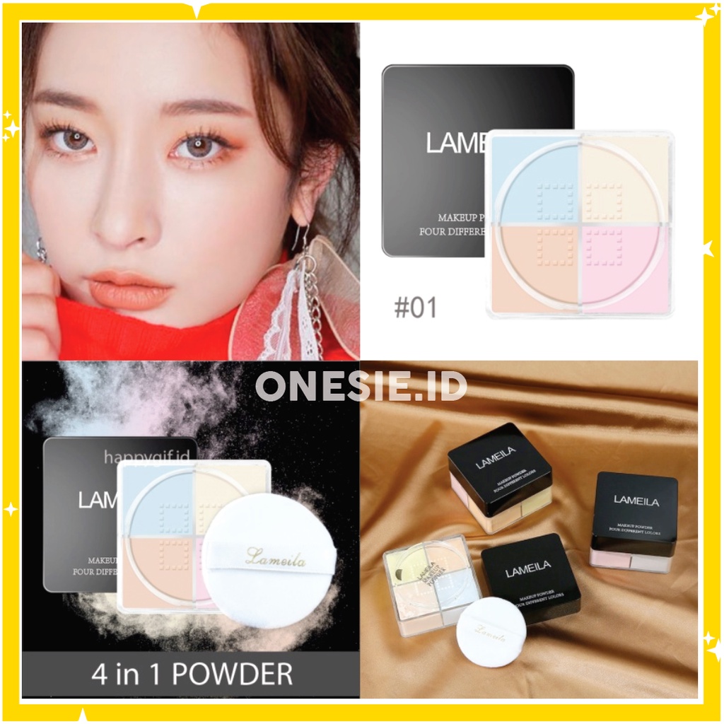 LAMEILA  4 Color Loose Setting Powder Oil Control and Brightening Powder Bedak LA194 5057