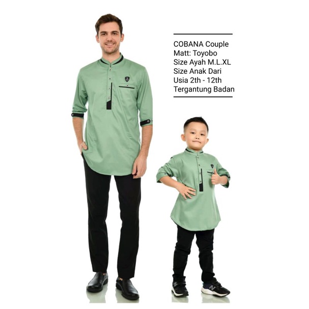 Pensi Store - baju Koko Kurta couple hijau mint - baju Koko Kurta Pakistan warna hijau mint sage gre