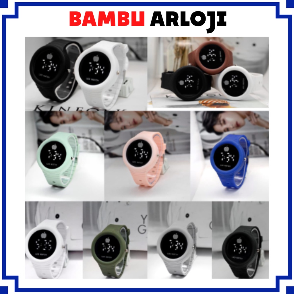 BAJ Jam Tangan LED Digital Pria Wanita Rubber Electronic Fashion Couple Anak Remaja Import Premium RM053