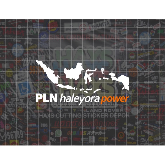 Cutting Sticker haleyora power ukuran 8.5 cm untuk motor mobil