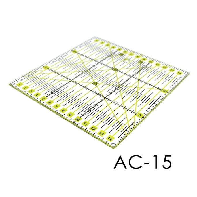 

[BISA COD] FREYA Square Quilting Ruler 15x15cm - Penggaris Jahit Quilting AC-15