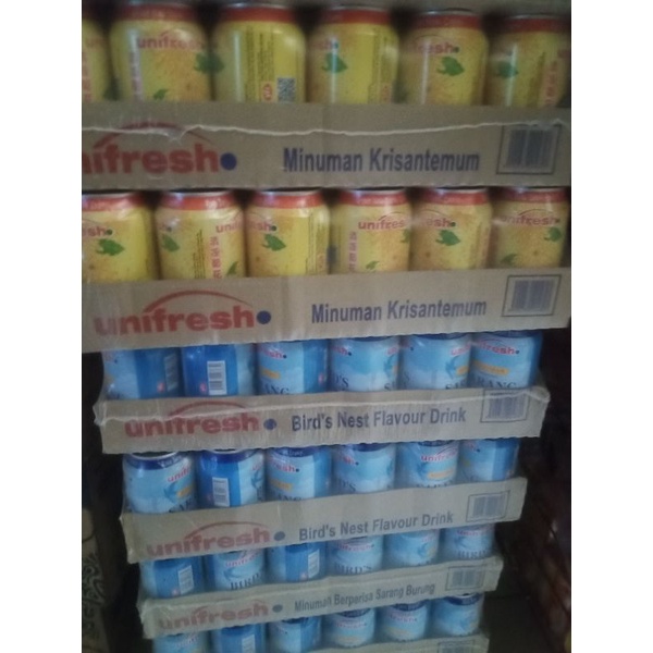 Minuman kaleng teh kembang bunga
