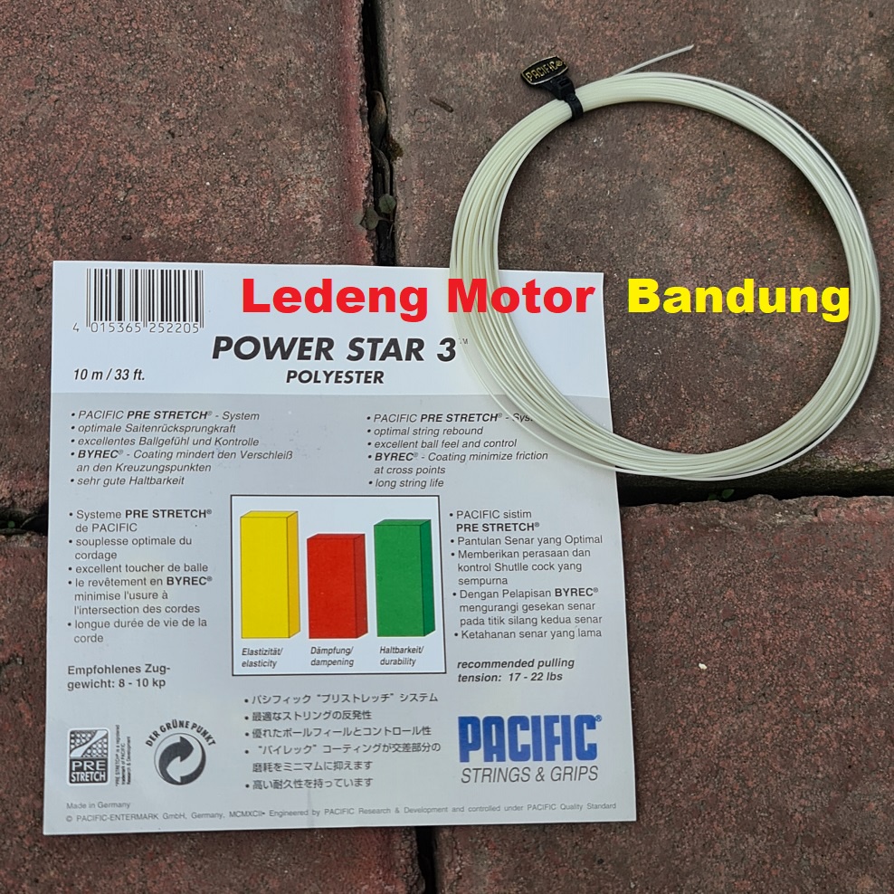 Pacific Senar Raket Badminton BuluTangkis Extra Power Genuine Tali 10M