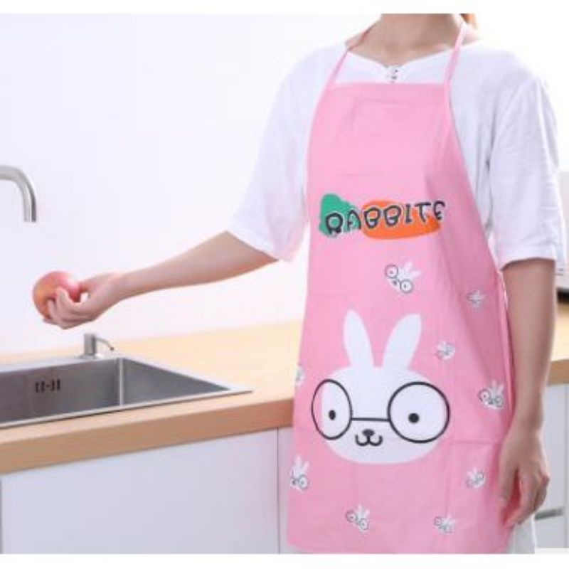 Celemek Apron Karakter Waterproof Anti Air Masak Dapur Anti Minyak Air Motif Hewan