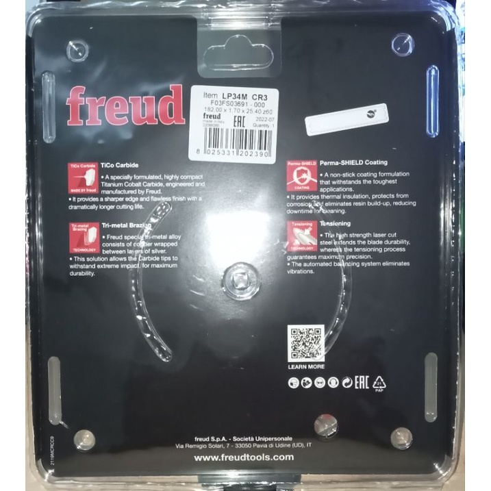 Circular Freud 7" Inch Mata 60 182x1.7x25.4z=60 LP34MCR3