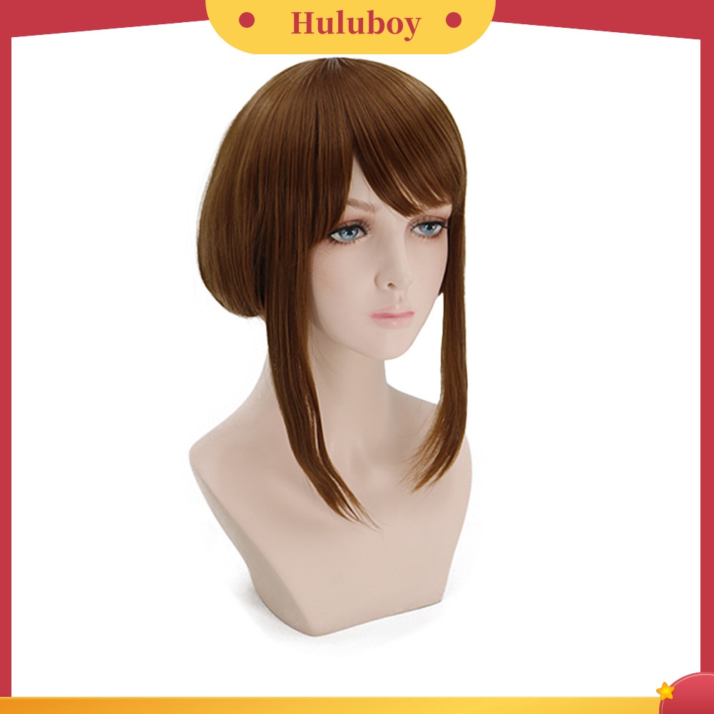 Wig Rambut Pendek Cosplay Anime Bahan Serat Sintetis Suhu Tinggi Untuk Wanita