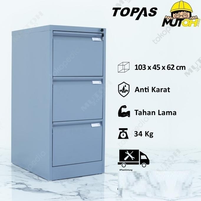 

TREND FILING CABINET FILLING KABINET TOPAS DCS-002 - 3 SUSUN 3 LACI BERKUALITAS