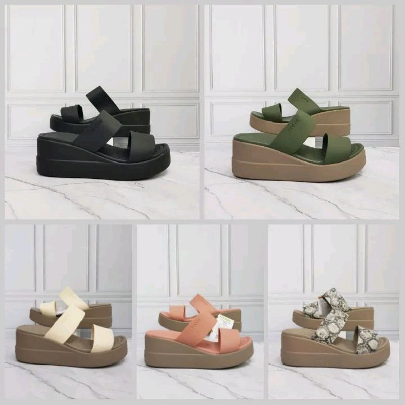CROCS BROOKLYN  WEDGES SLIDE