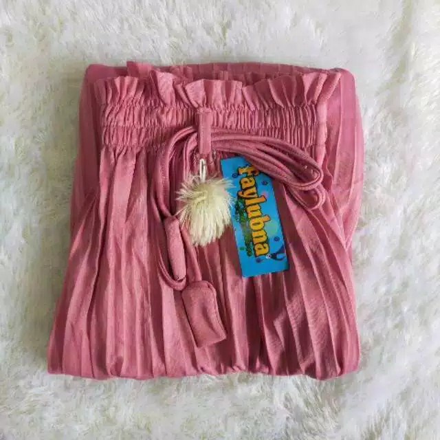 Paket 5 pcs celana anak perempuan model kulot plisket panjang usia 3-5 tahun Polos Hitam