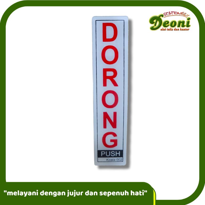 

KOALA Label Akrilik 5.5 X 21cm - DORONG