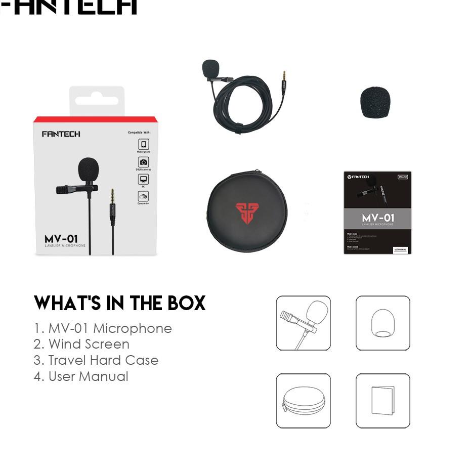 First Hand Fantech MV01 Clip on Lavalier Microphone