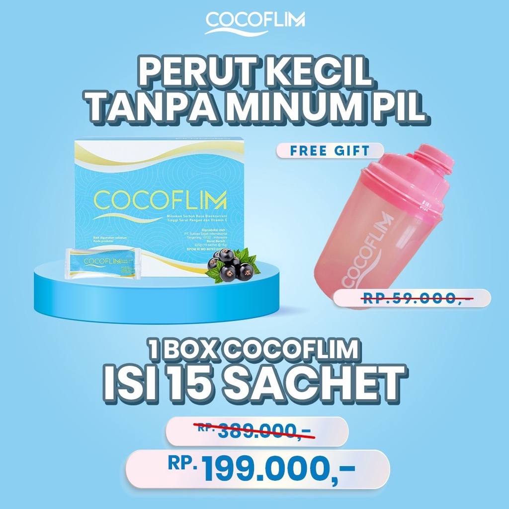 Cocoflim Fiber 1 Box Minuman Kesehatan Detox &amp; Diet isi 15 Sachets
