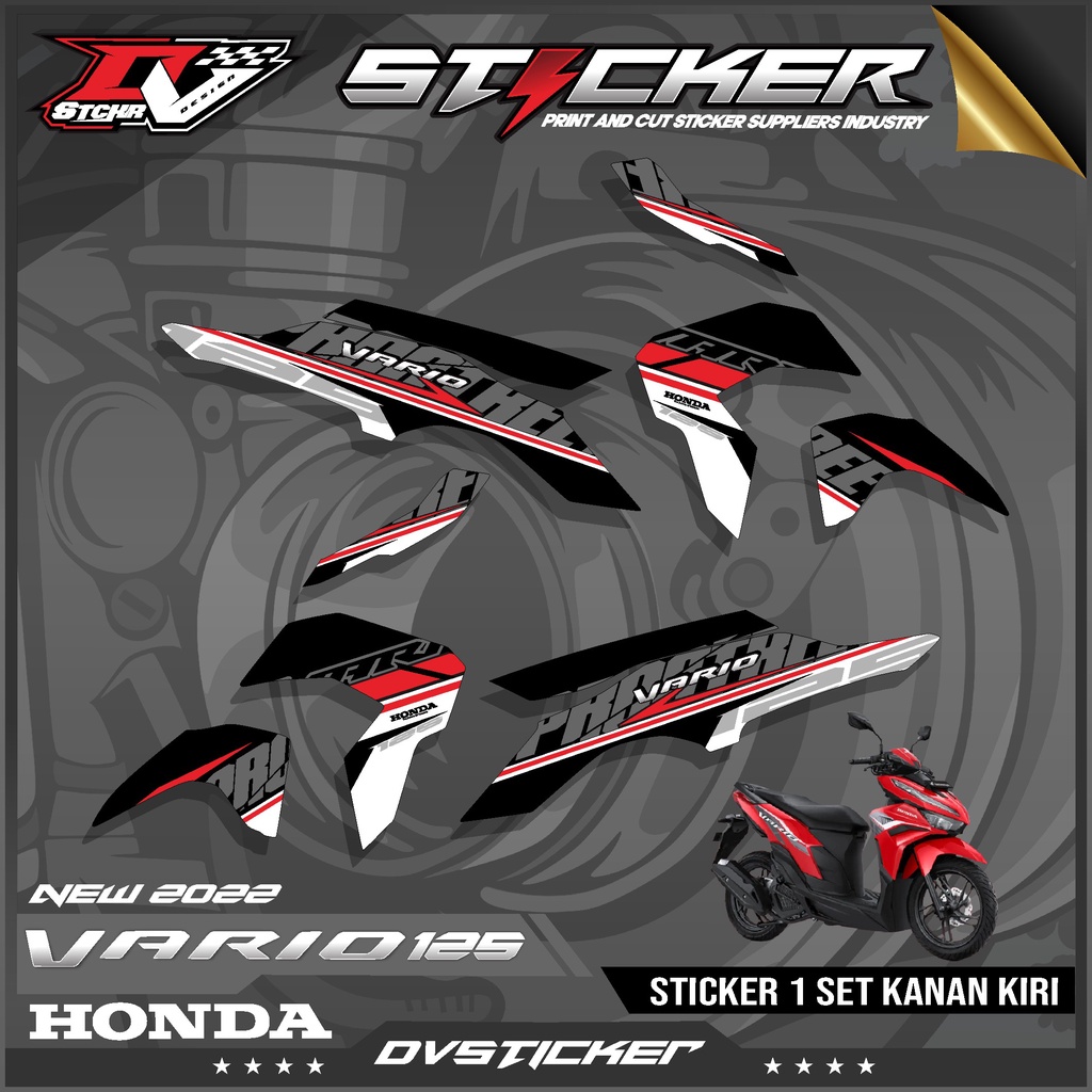 Stiker motor VARIO 125 NEW 2022-Striping motor vario 125 2022 new terbaru desain racing