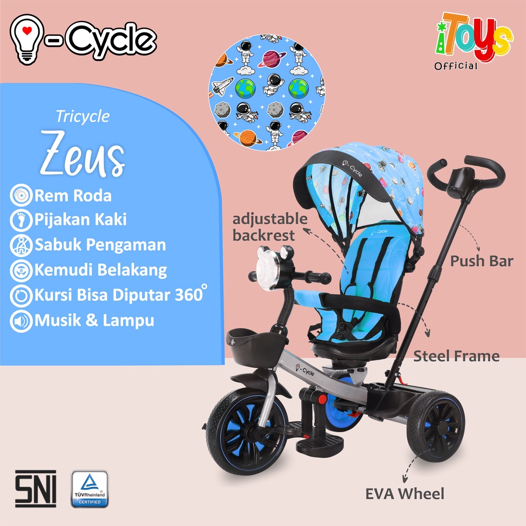 Tricycle Stroller Anak i-Cycle (Zeus) TC-1999