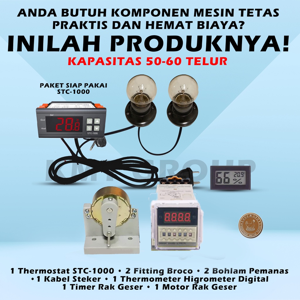 Paket Lengkap XH Full Otomatis Rak Geser Mesin Tetas Telur