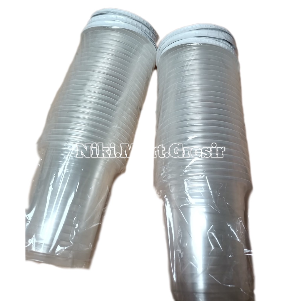 Gelas Plastik Isi 25 Tutup / Gelas Pop Ice 12 Oz