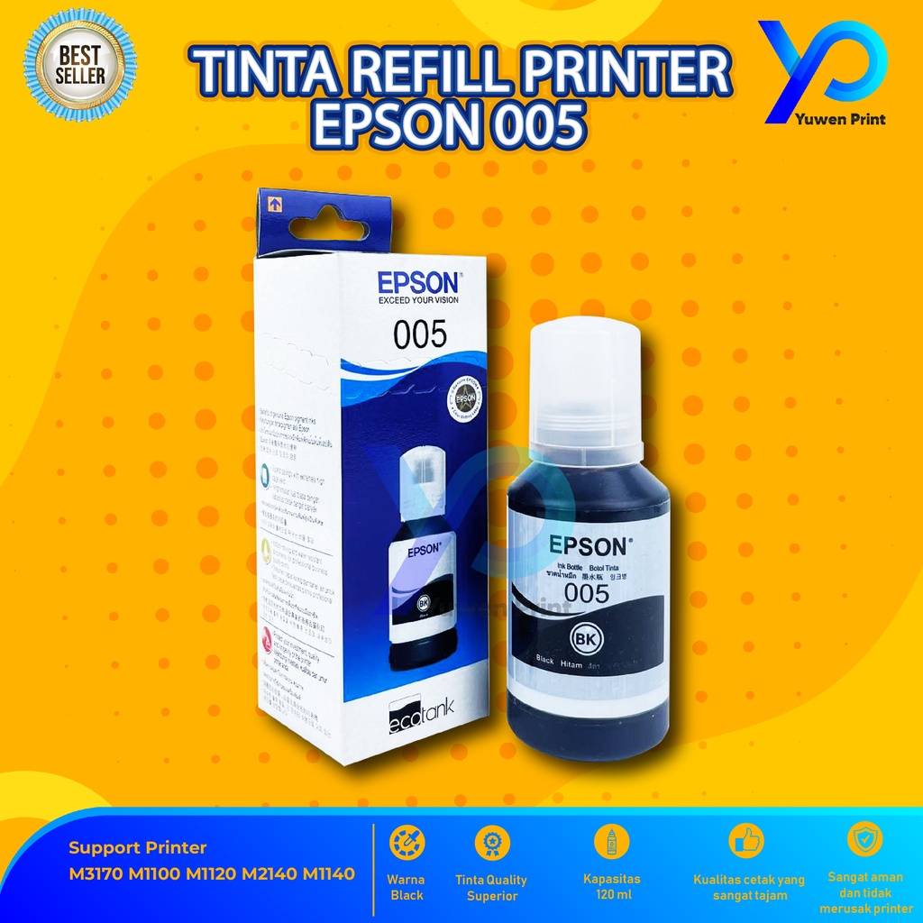 Tinta Epson 005 For Printer M3170 M1100 M1120 M2140 M1140 Warehouse Sale