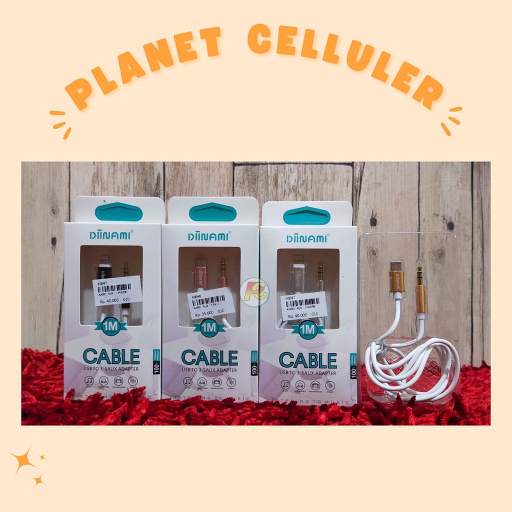 KABEL AUX DIINAMI TIPE C DAN IP