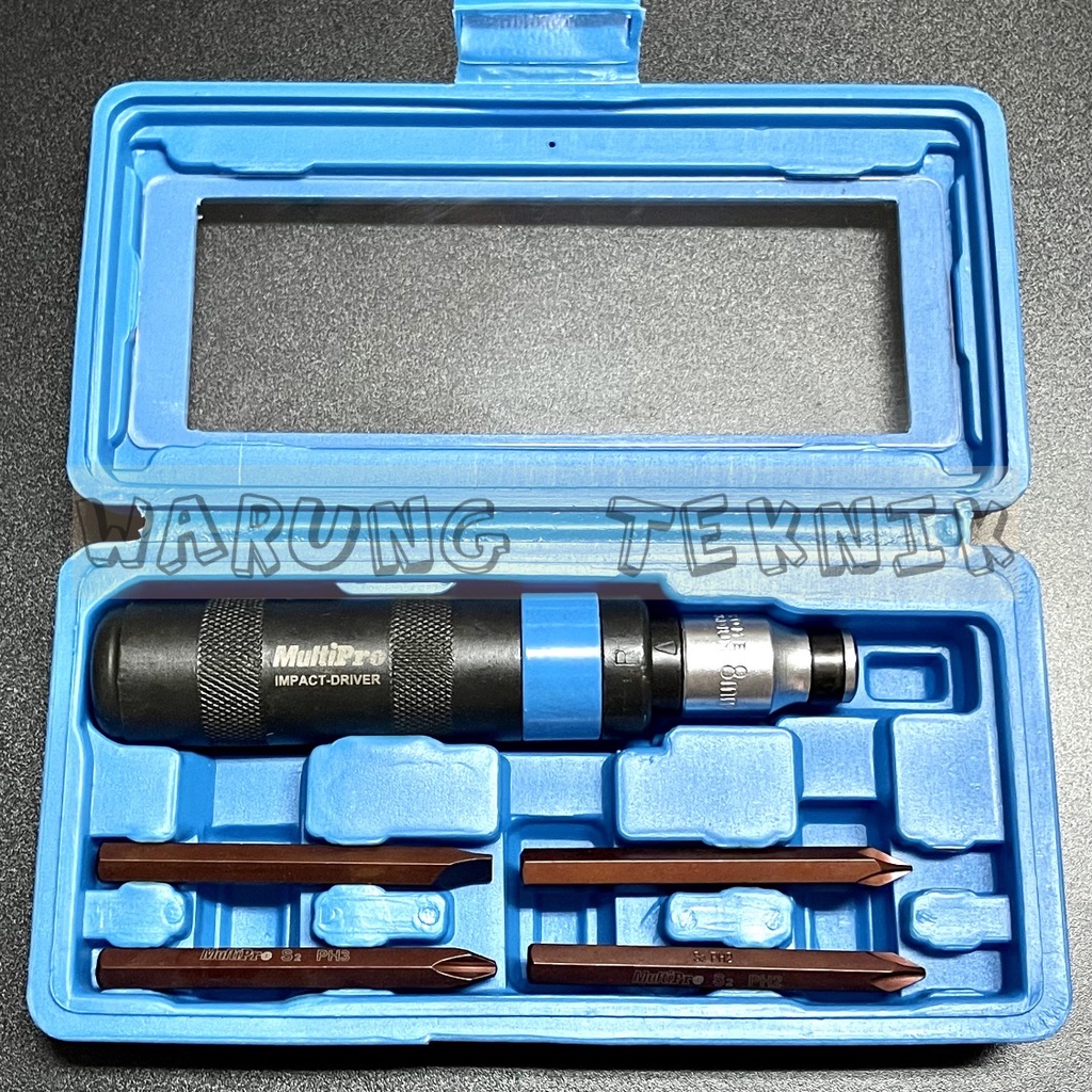 MULTIPRO IMPACT DRIVER PE BOX - OBENG KETOK SET 5 PCS BOX PLASTIK