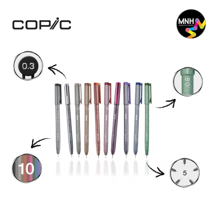 

Copic Multiliner Cool Gray Set