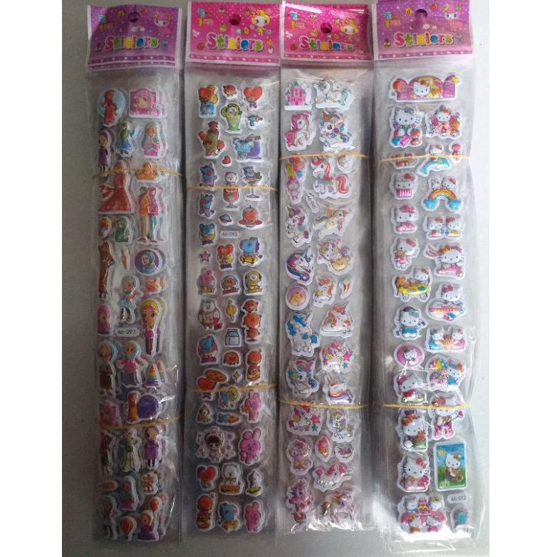 

[PRODUK RWWBV] 20PCS STIKER TIMBUL PANJANG (ISI MIX) W00